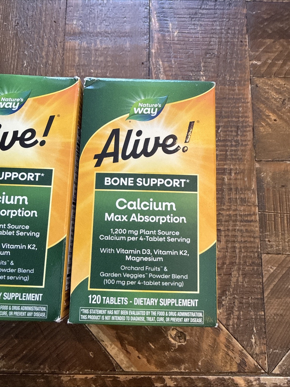 2 Nature’s Way Alive! Calcium Bone Formula 120 Tablet Exp 05/31/2027 FREE SHIP