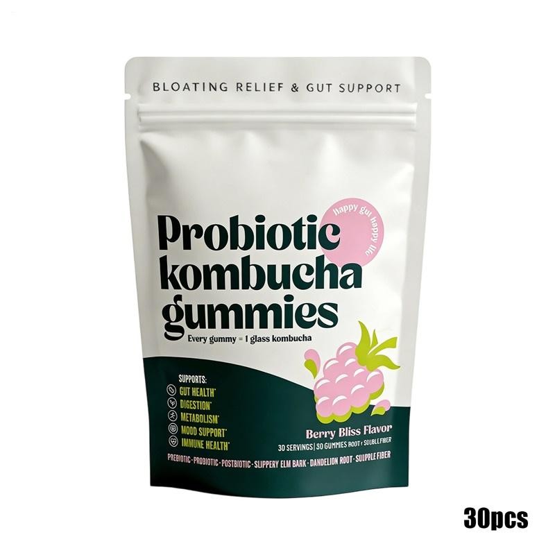 Fiber Supplement, Probiotics, Postbiotics, Probiotic Kombucha Gummy – Prebiotics