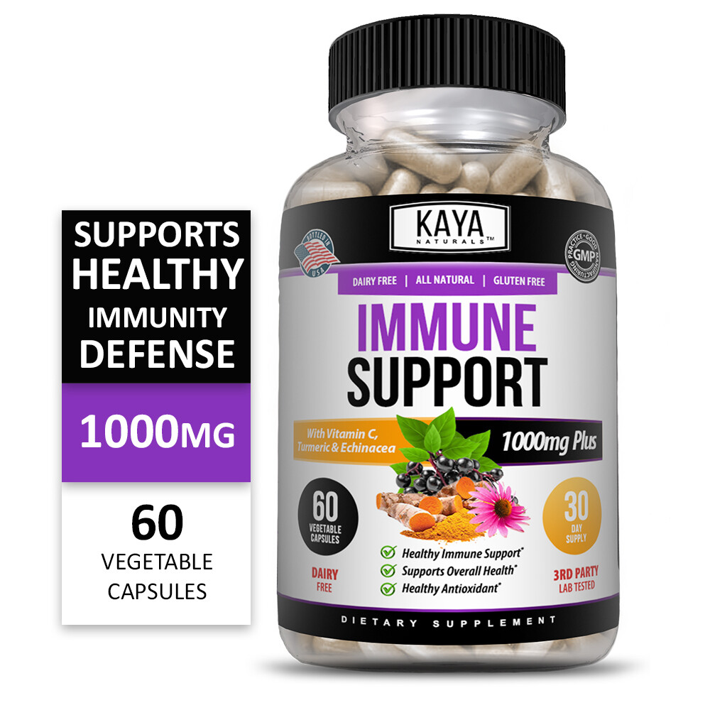 (2 Pack) Immune System Booster, Elderberry, Zinc, Probiotics, Echinacea, Garlic