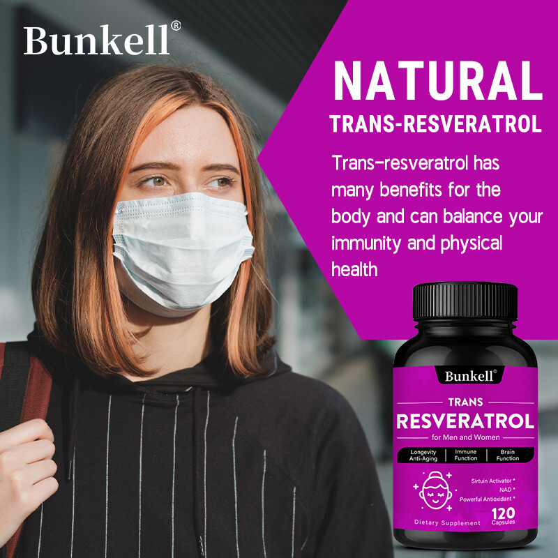 Resveratrol 500mg Capsules Anti Aging Antioxidant Heart Brain Support 120 Ct