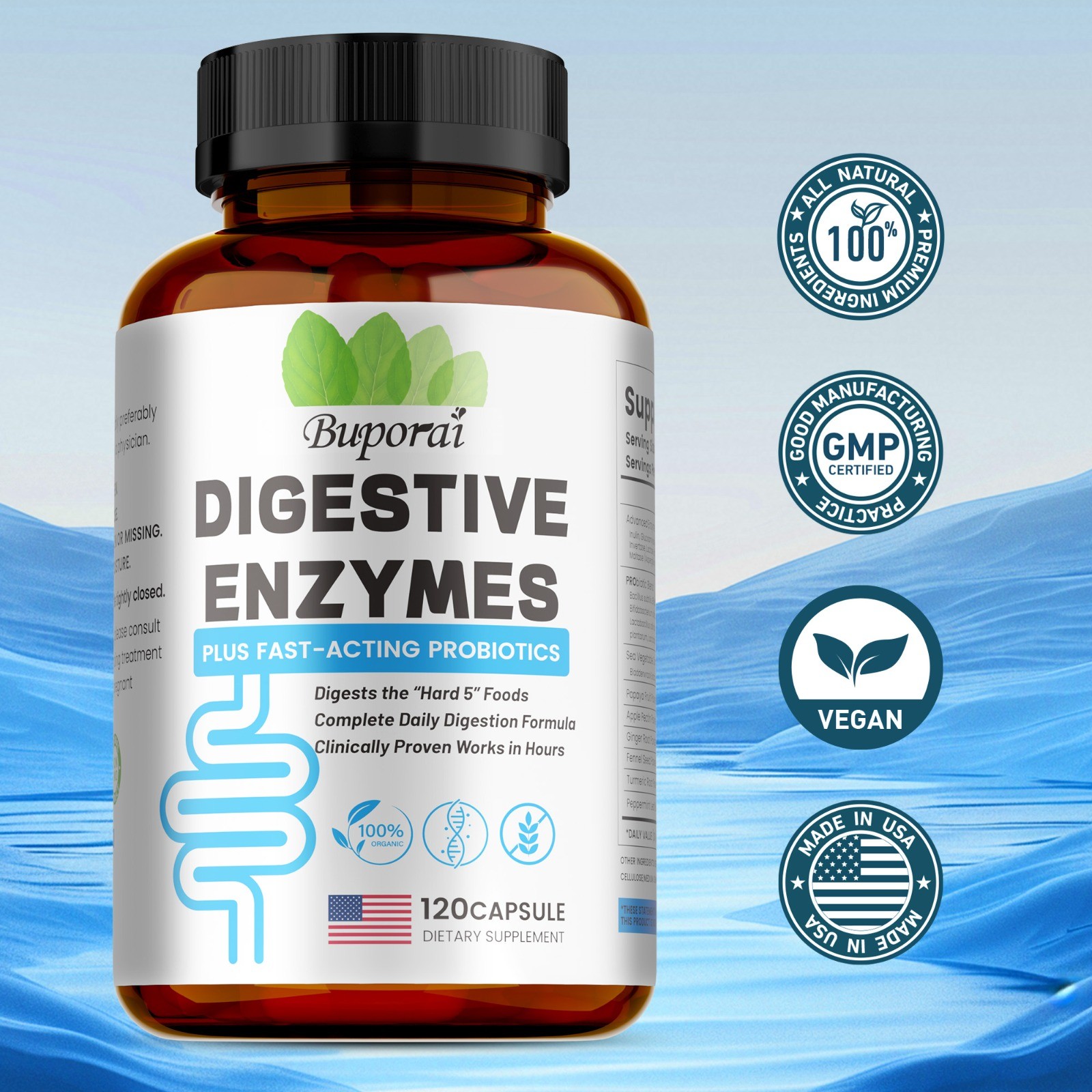 Digestive Enzymes 120pcs – Reduce Bloating, Promote Intestinal &Digestive Health