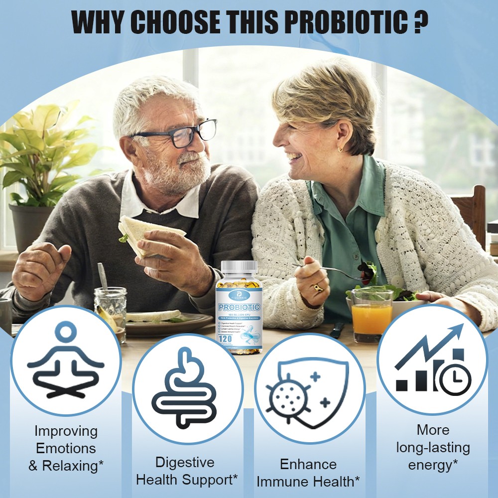 120pcs Raw Probiotics 100 Billion CFU Gut Health Digestive & Immunity Support