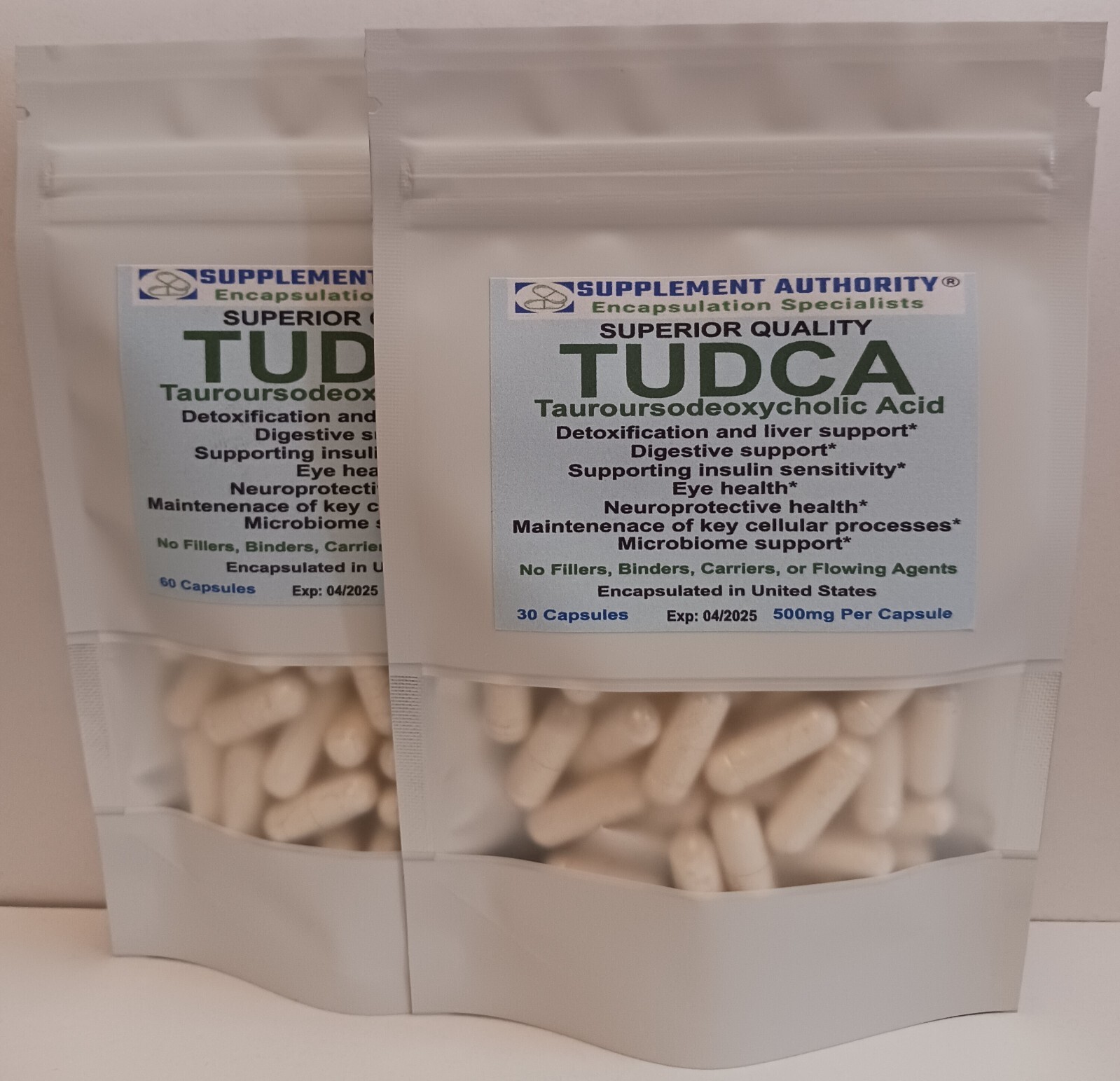 Tudca Powder Casules (Tauroursodeoxycholic Acid) Gluten Free, Non-GMO 500mg NEW!