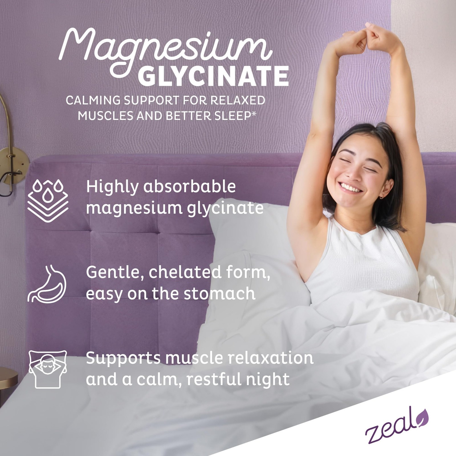 Zeal Naturals Triple Magnesium 180 Count (Pack of 1), Capsule (180 Count)