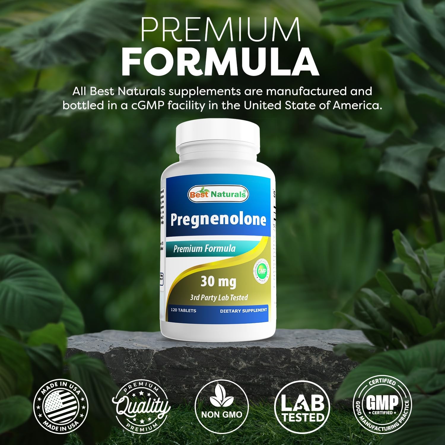 Best Naturals Pregnenolone 30 mg 120 Tablets (120 Count 120 (Pack of 2)
