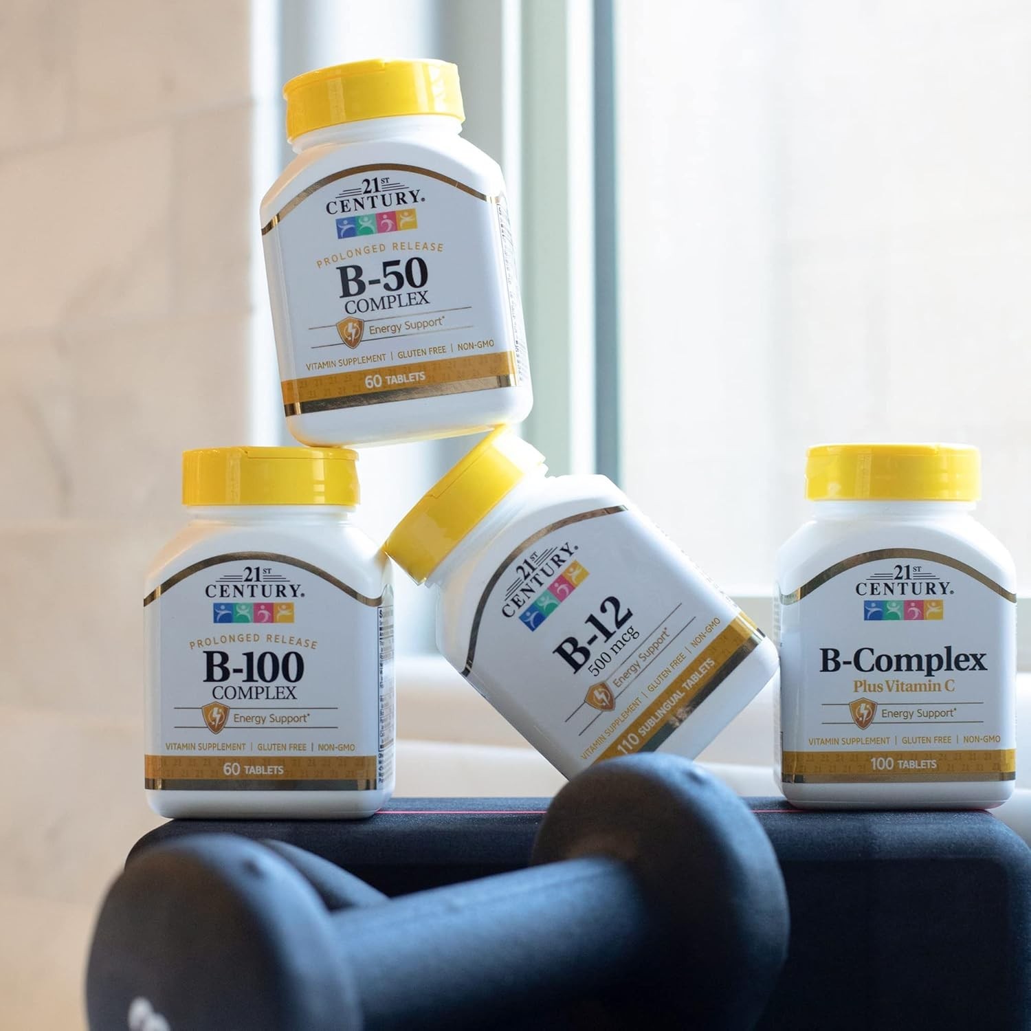 Energy Management with B 50 Complex Tablets – Prolonged Release, 60 Count Bottle