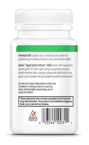 Kyolic Aged Garlic Extract Formula 100 Heart Health Supplement 100 Tablets