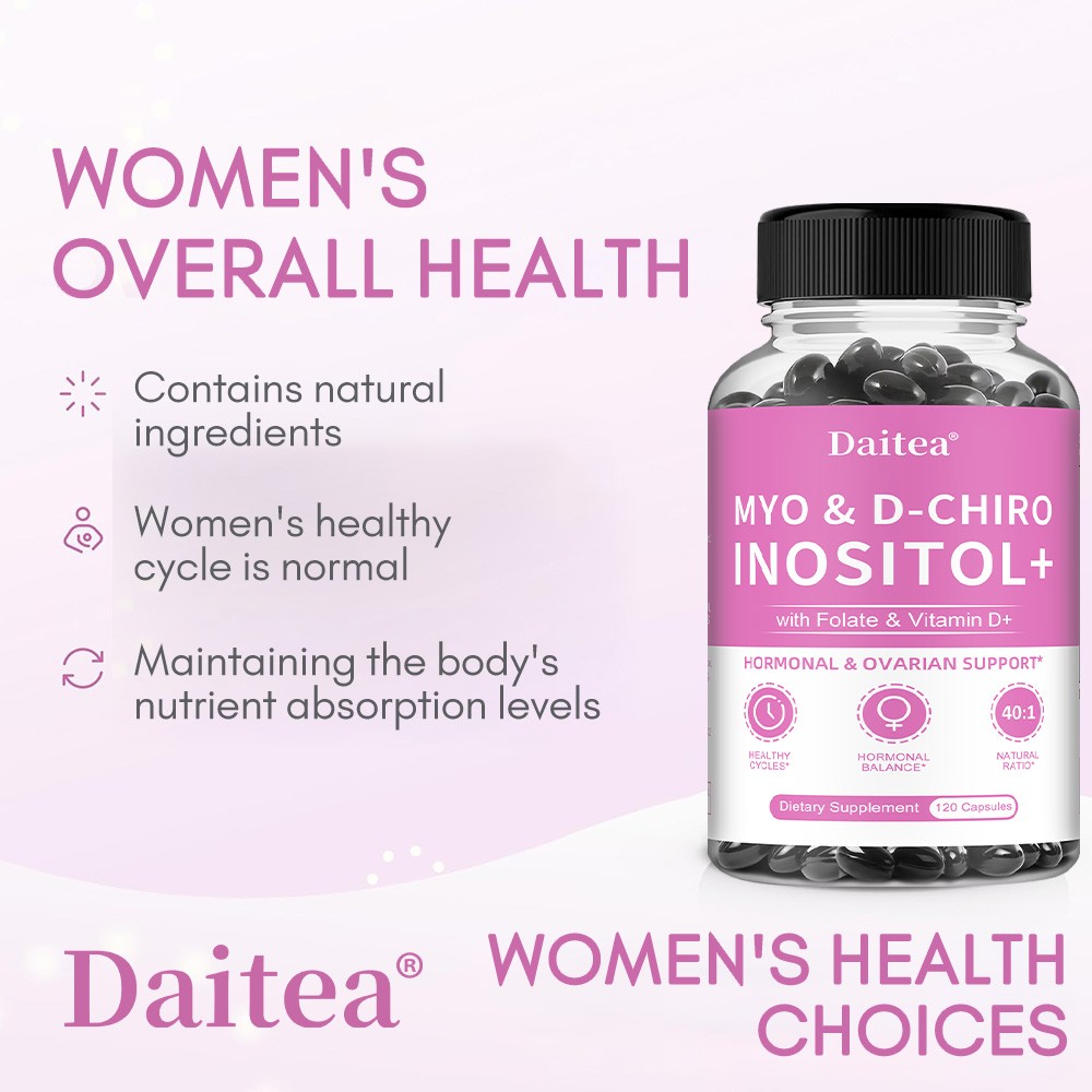 Myo Inositol & D-Chiro Inositol for Women 2050mg, 30/60/120 Capsules