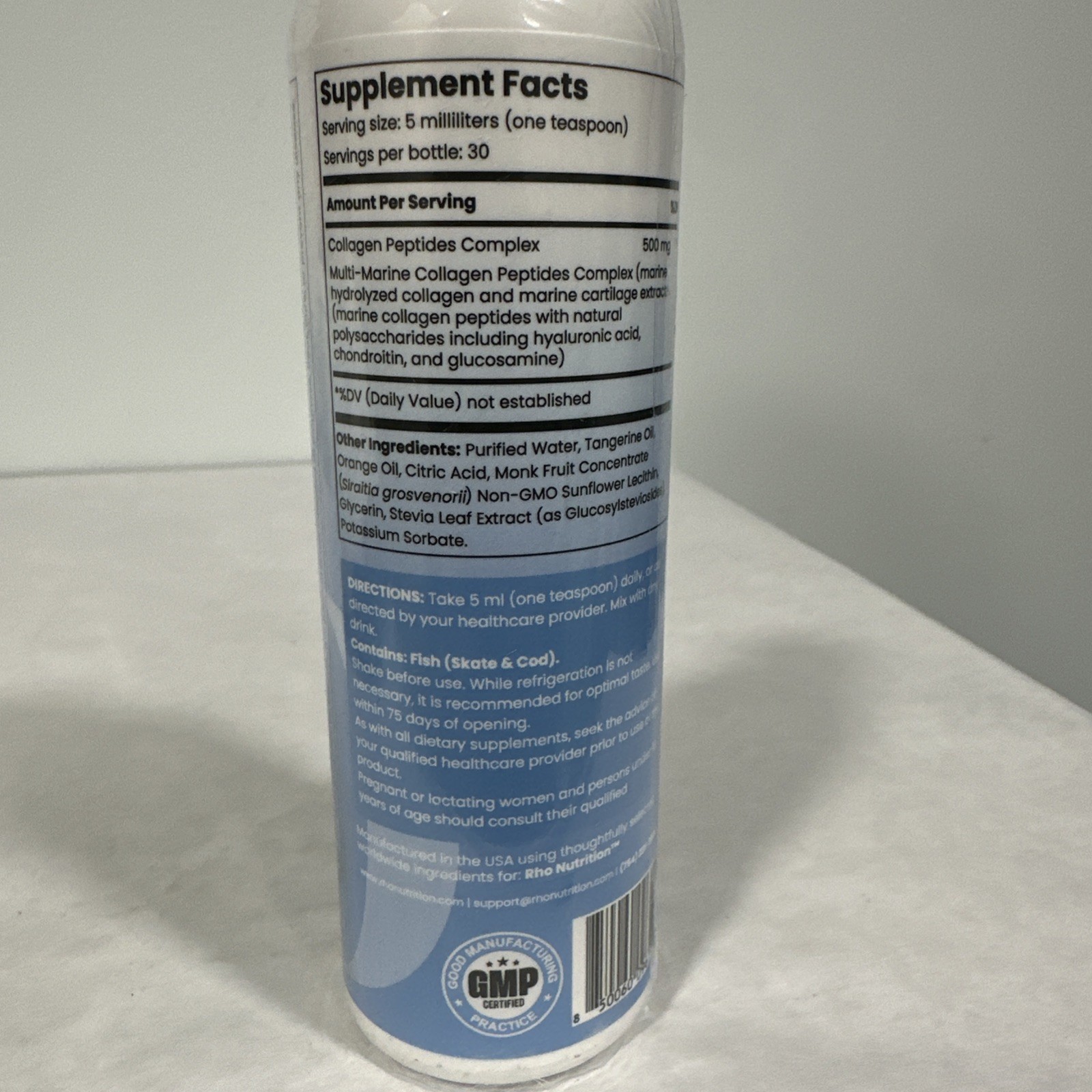 Rho Nutrition Liposomal Collagen Peptides Complex 5 oz, exp 2/2027