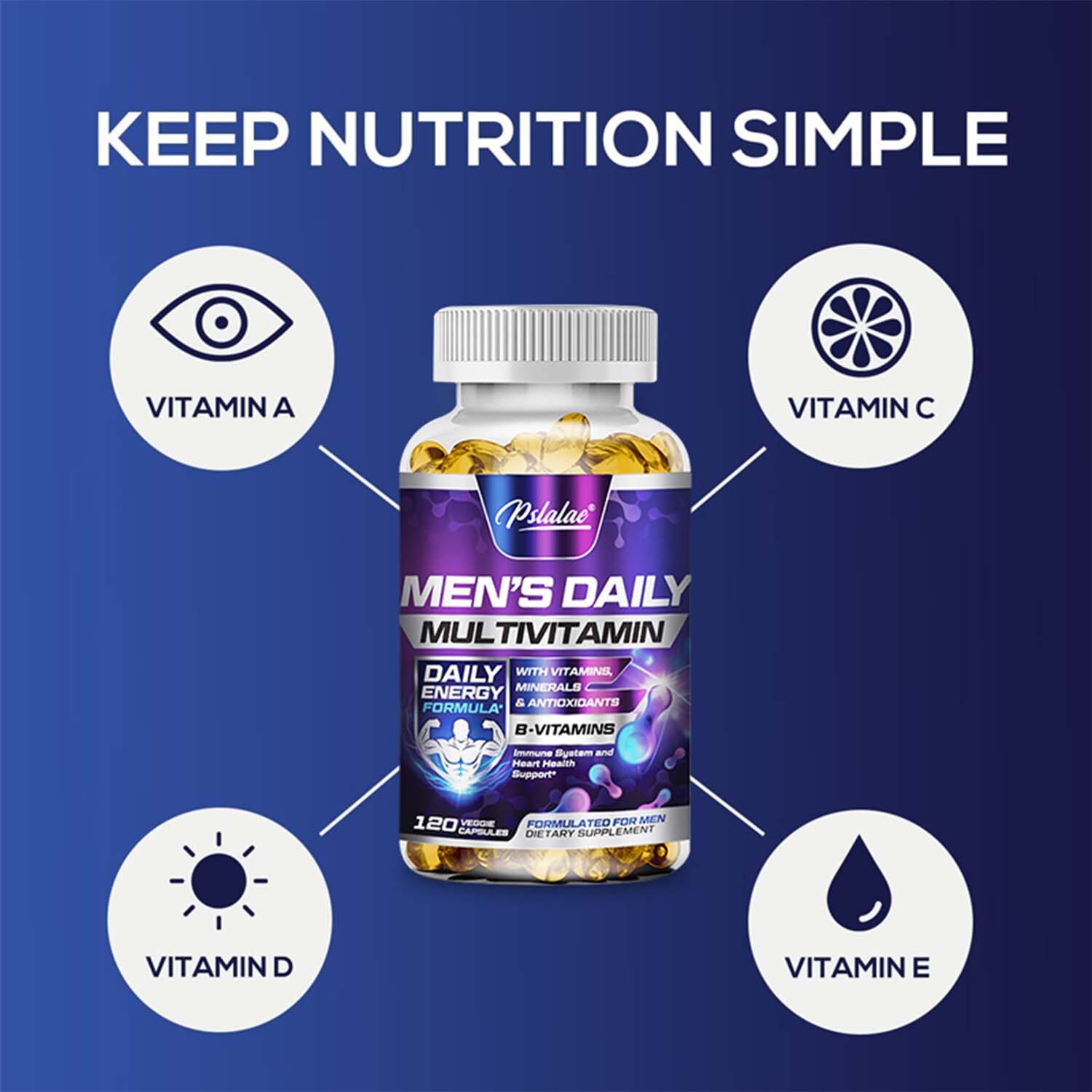 Men’s Daily Multivitamin – High Potency, Daily Immune Support, Boost Energy