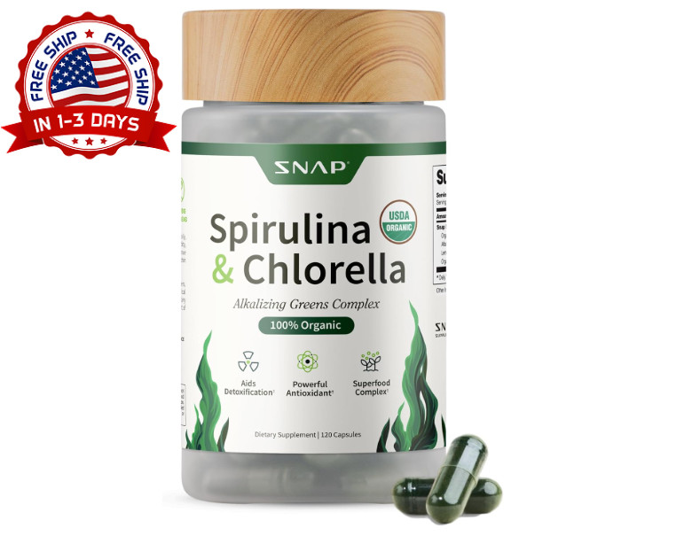 Spirulina Chlorella Green Superfood Supplement Plant Based Vegan Energy Support
