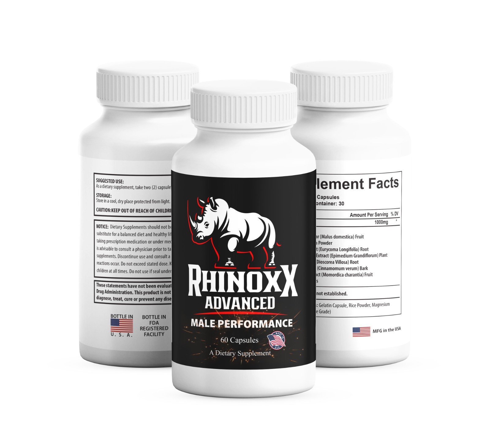 ( 1 Pack ) Rhinoxx Advanced Male Health Pills to Improve Stamina & Endurance