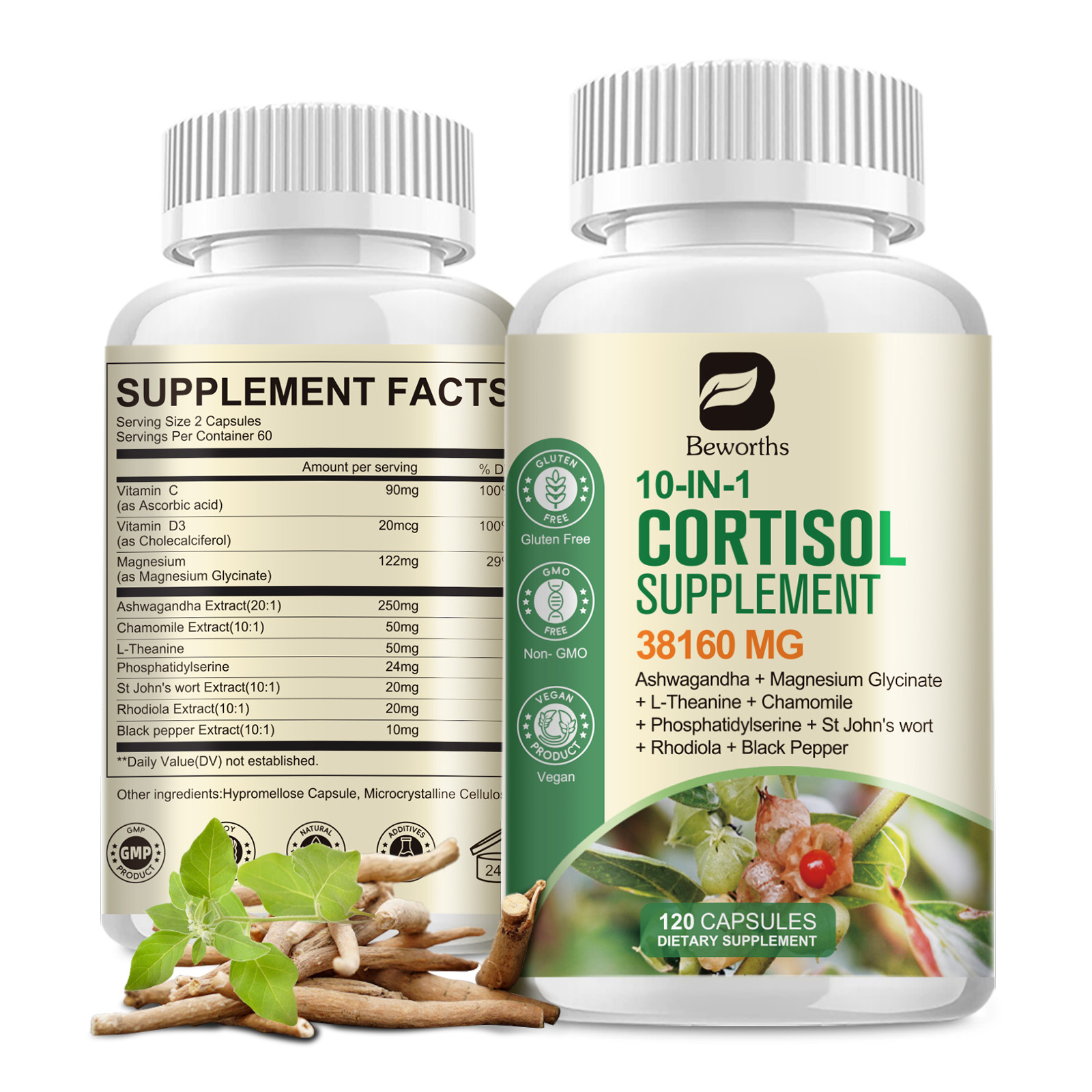 Super Cortisol Support | Stress Relief & Cortisol Manager 120 Pills