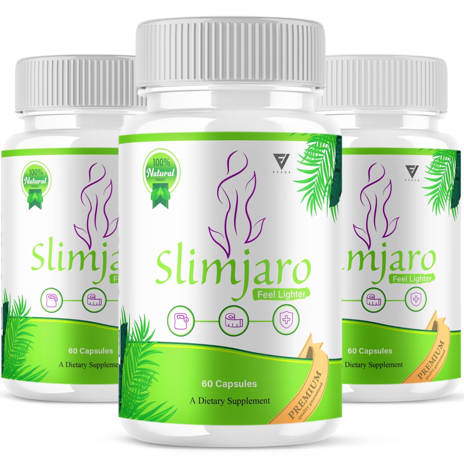 (3 Pack) SlimJaro Health Capsules, SlimJaro Advanced Wellness (180 Capsules)