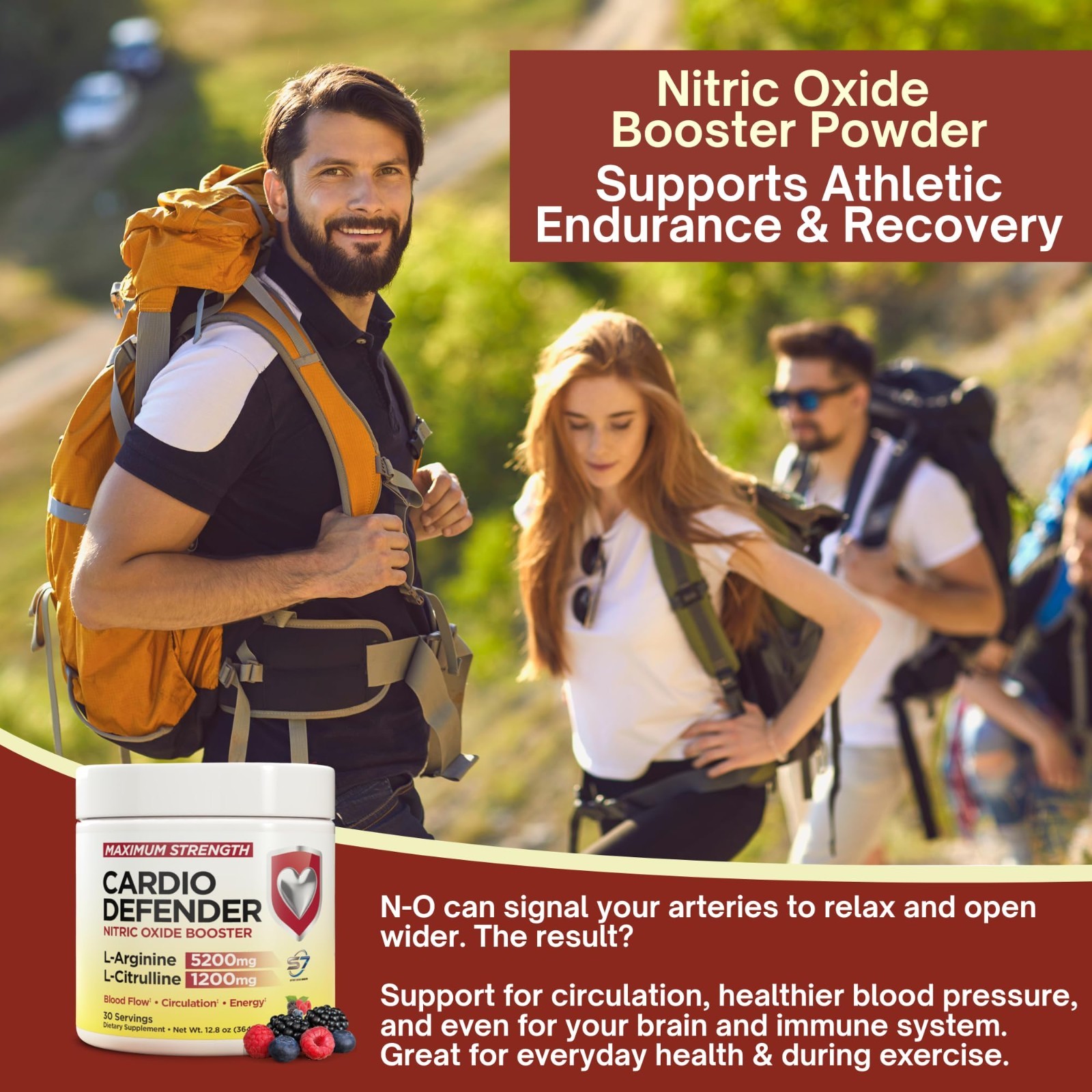 L-Arginine 5200mg & L-Citrulline 1200mg Nitric Oxide Booster for Blood Flow