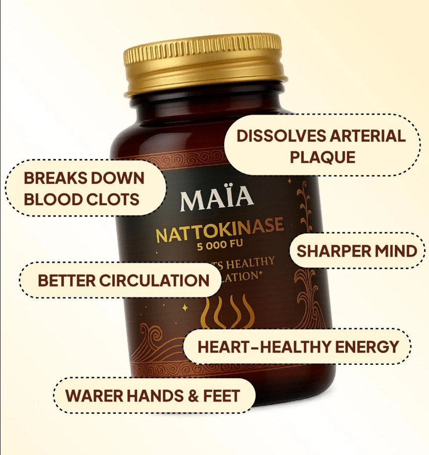 Maia Nattokinase 5000 FU Natural Circulation Support 2 Pack 30 Caps – FreeShip