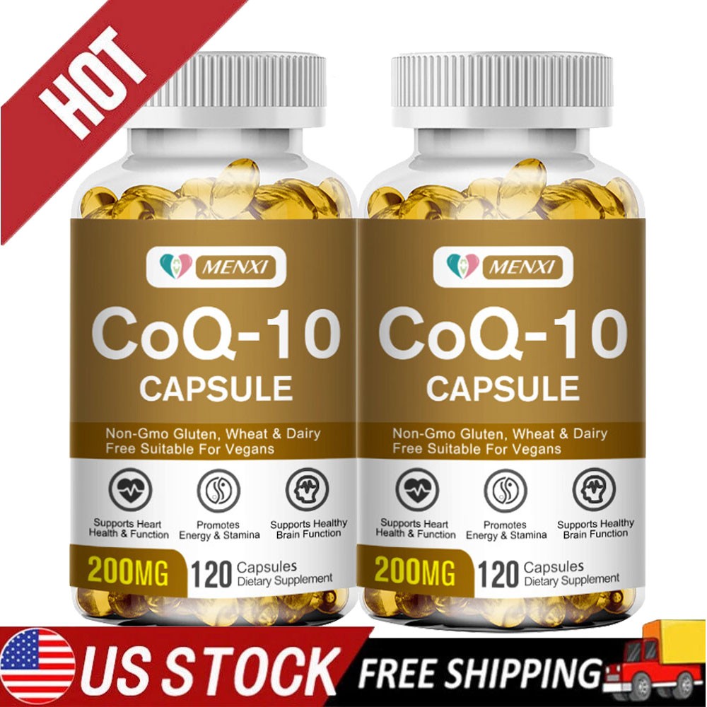 CoQ10 – Co Enzyme Pure Ubiquinone CQ10 Of Coenzyme Q10 200mg, 2 x 120 Capsules