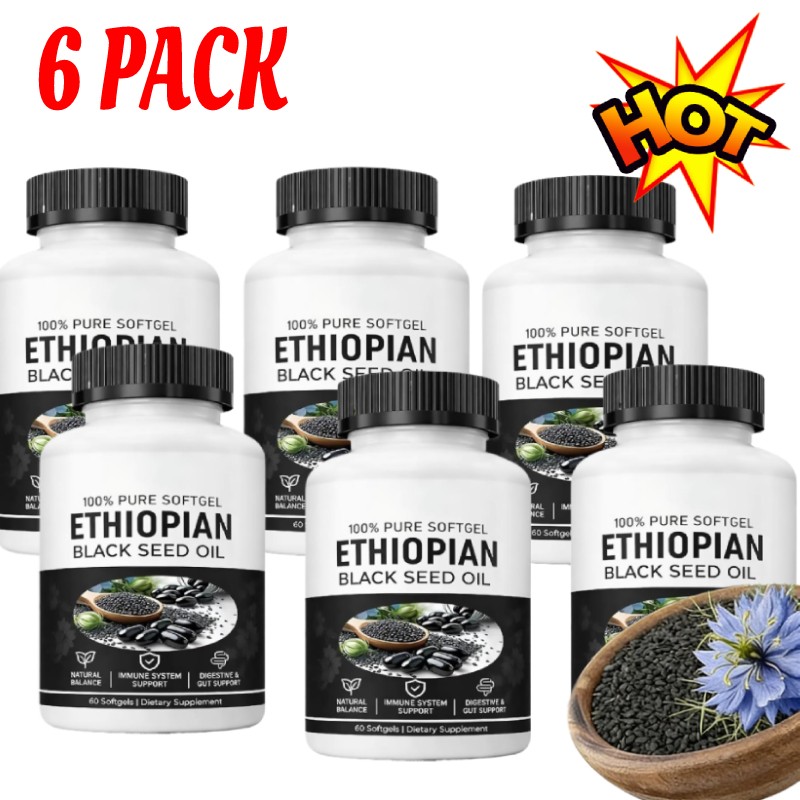 6X Ethiopian H Oil Softgels|4.64%Thymoquinone|Non-Gmo,GlutenFree BlackSeed OT