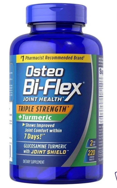 Osteo Bi-Flex Triple Strength with TURMERIC / 220 ct. / NEW & SEALED / Exp 2027