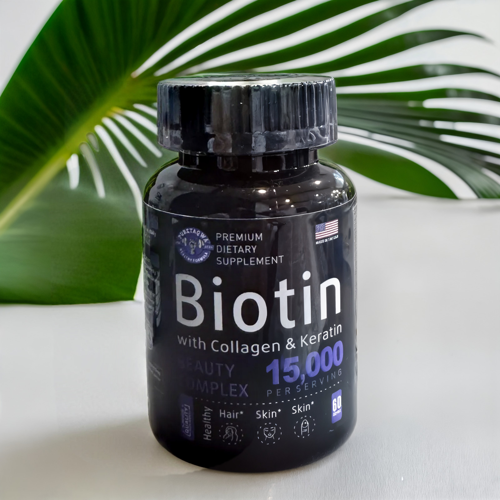 Unlock Radiant Hair and Glowing Skin with Biotin Capsules – 15,000 MCG