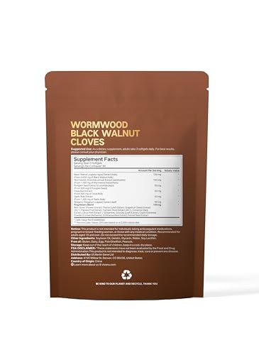 18-in-1 Black Walnut Wormwood Cleanse for Humans, 1 Count (Pack of 1), 1 Bag