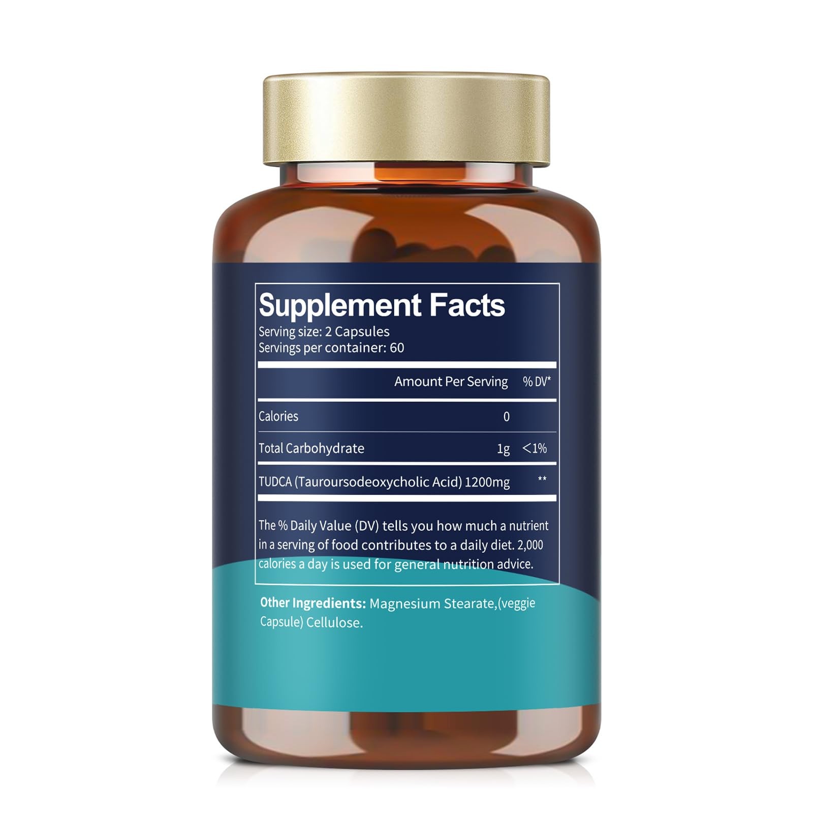 Totaria Tudca Supplement 1200Mg Tauroursodeoxycholic Acid 120 Capsules Ultra