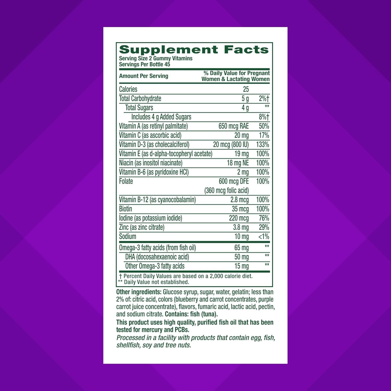 Vitafusion Prenatal Multivitamin with Folate Adult Gummies 90 Count Exp 5/26