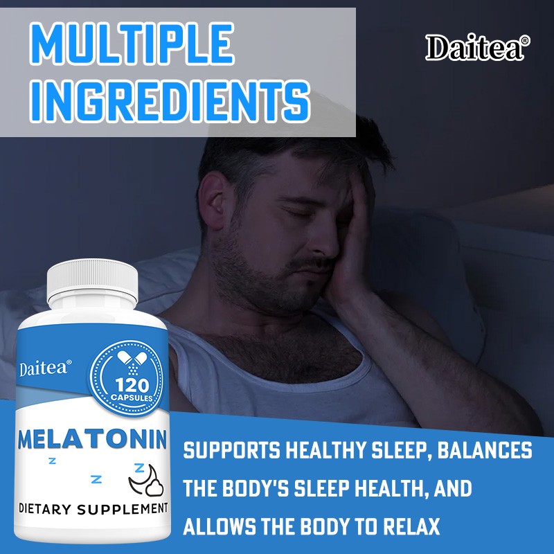 Easy To Swallow Melatonin 5mg 120 Capsules Non Gmo Gluten Free Healthy Sleep