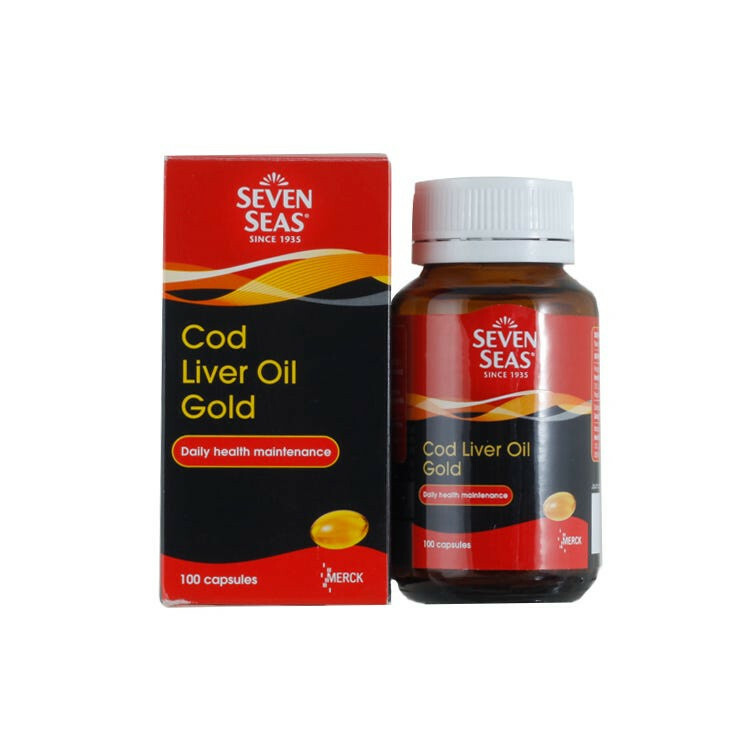 2 X 100 Capsule Seven Seas Cod liver fish oil Gold
