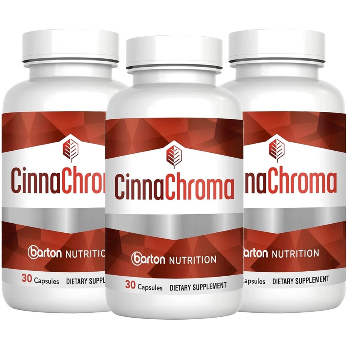 Pack 3 Barton Nutrition CinnaChroma Advanced Blood Sugar Support 30 Caps