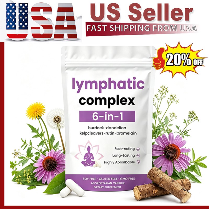 3X 6-in-1 Lymphatic Complex,Lymphatic Drainage Supplements|Herbal Blend HOT US