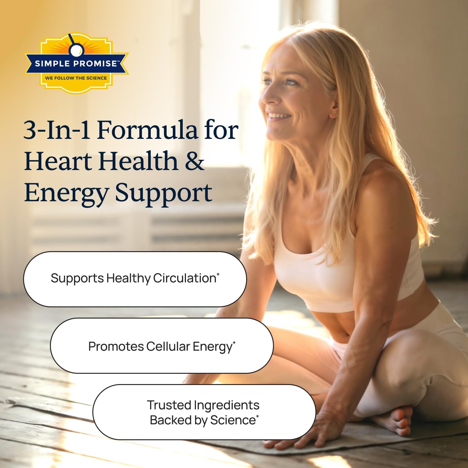 Simple Promise CardioClear7 CoQ10 with PQQ and Shilajit Supplement | Daily Heart