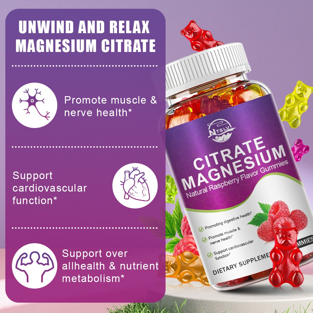 Unisex Magnesium Gummies – High Absorption Magnesium Citrate Muscle&Bone Health