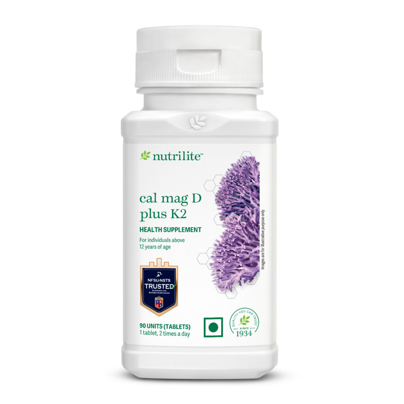 NUTRILITE® Cal Mag D Plus K2 Calcium Magnesium Vitamin D Bone Health| 60 tablets