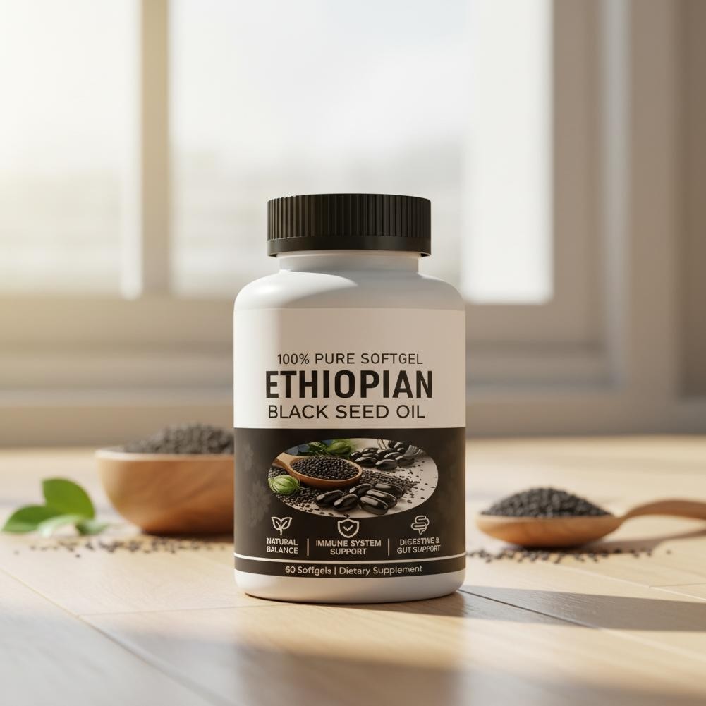 6X Ethiopian H Oil Softgels|4.64%Thymoquinone|Non-Gmo,GlutenFree BlackSeed OT
