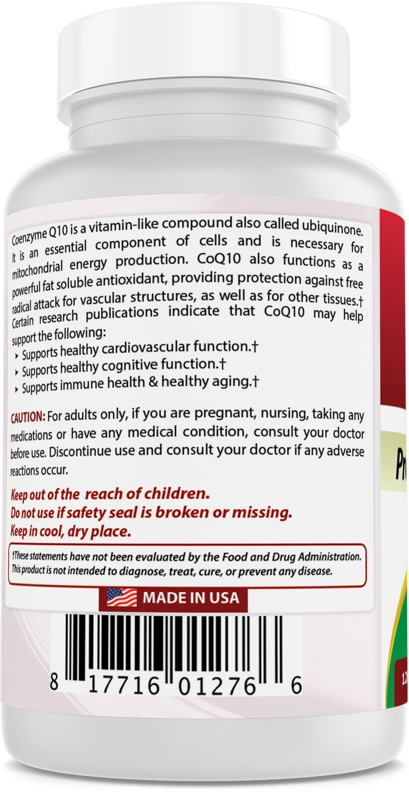 Best Naturals CoQ10 100 mg 120 Capsules