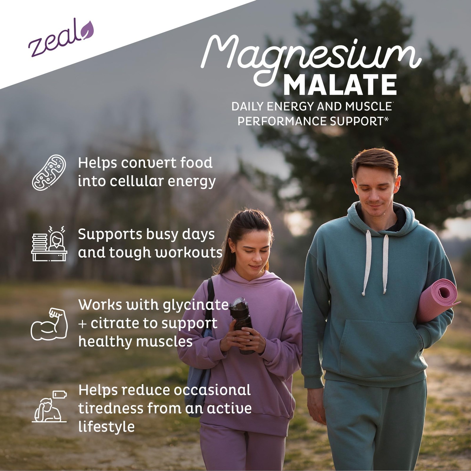 Zeal Naturals Triple Magnesium 180 Count (Pack of 1), Capsule (180 Count)