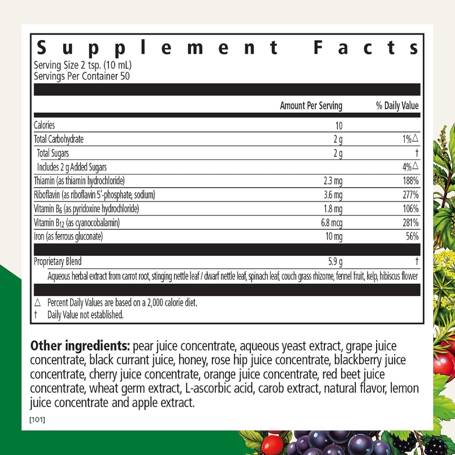 Floradix Iron & Herbs – Liquid Herbal Iron Supplement (16.9 fl oz / 500 ml)