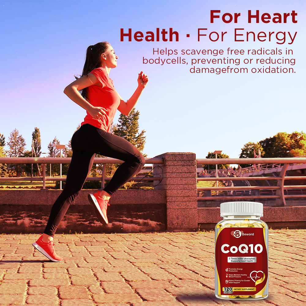 CoQ10 300mg 120 Softgels Coq10 Coenzyme Q10 Heart Support NON GMO