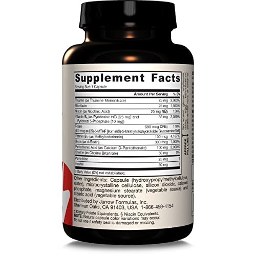 Jarrow Formulas B-Right Vitamin B Complex – 100 100 Count (Pack of 1), White