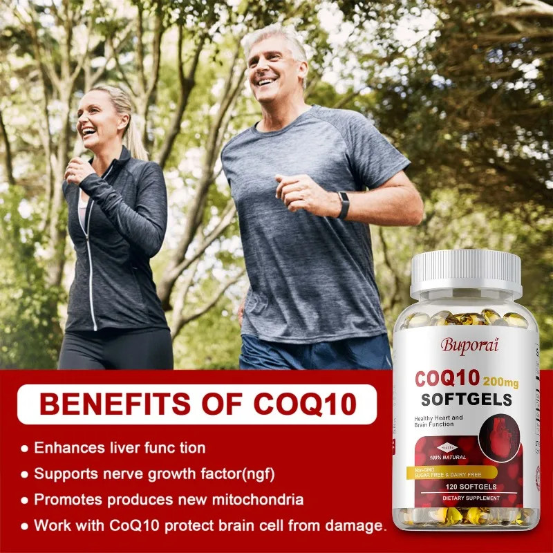 CoQ10 200 Mg 120pcs, Support Heart and Cholesterol Health, Energy Production