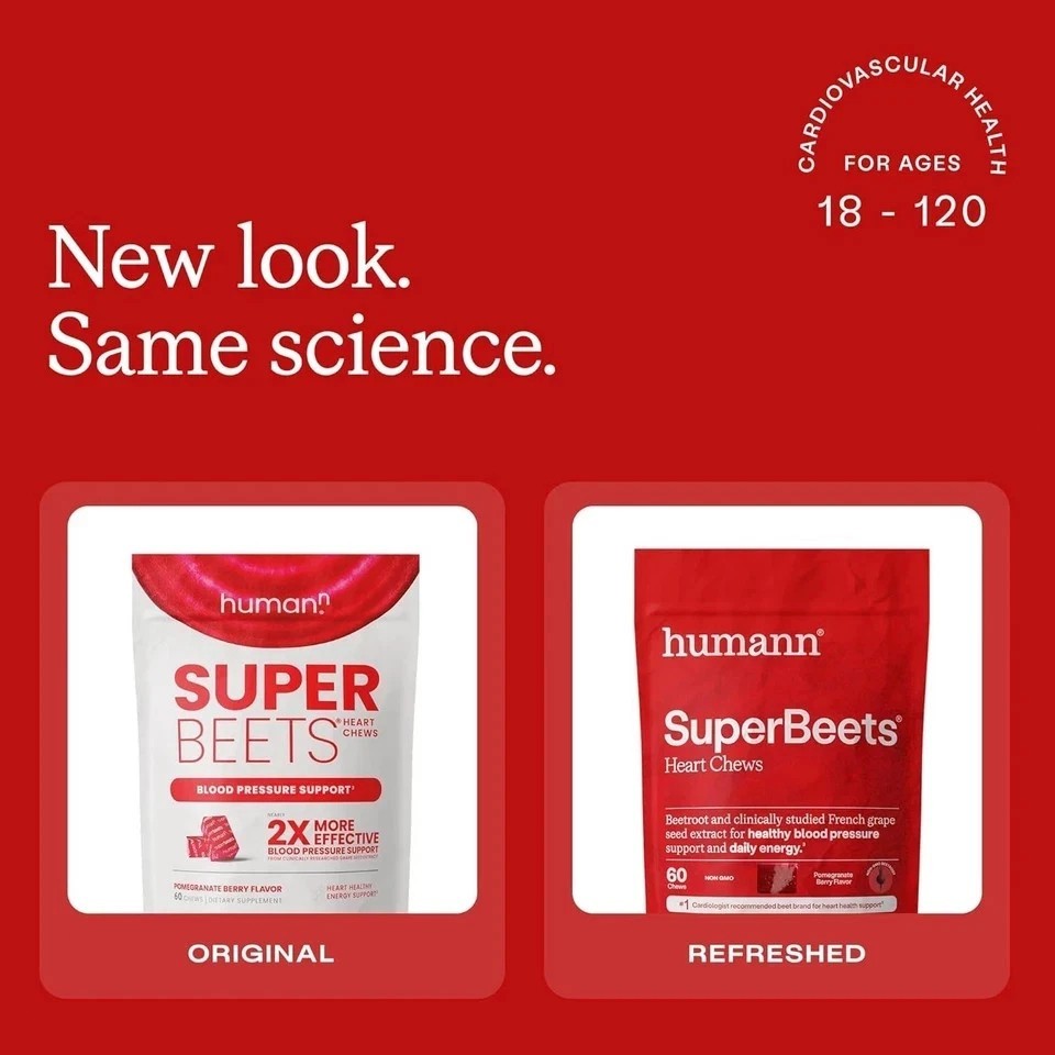 Humann SuperBeets number-3X Chews Heart Oxide Blood & Nitric Pressure Support, 6