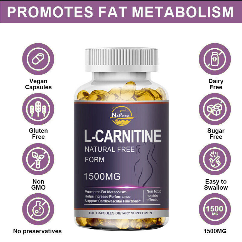 L-Carnitine – Strong Fat Burner Weight Loss – Supports Natural Energy Production