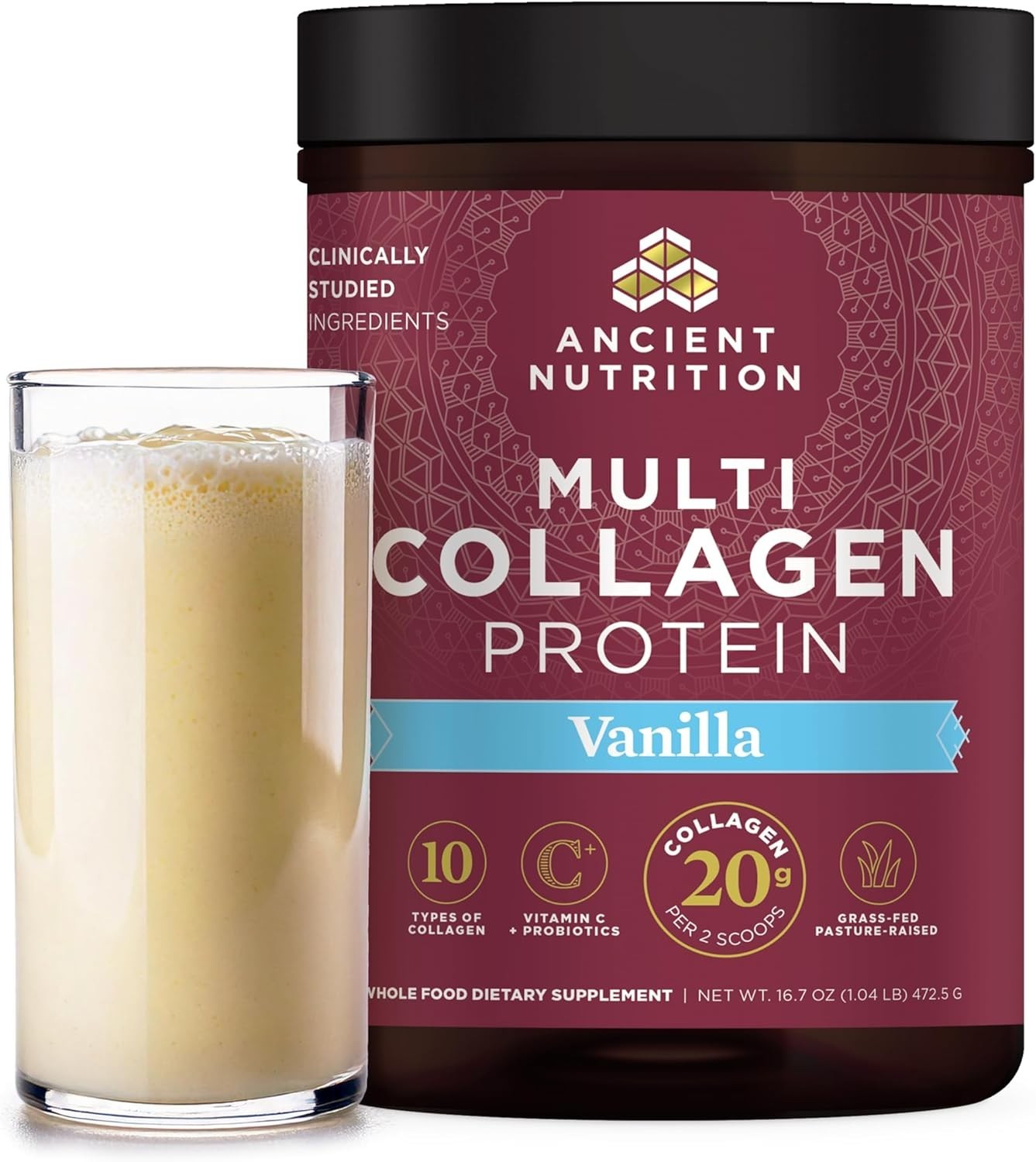 Ancient Nutrition Multi Collagen Protein Powder16.7oz kin, Hair & Joint Support