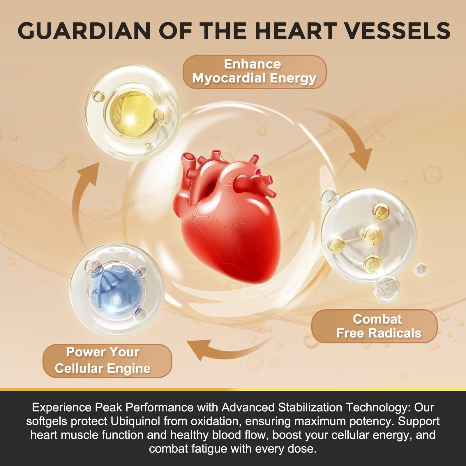 Ubiquinol CoQ10 300mg Softgels – 4-in-1 Antioxidant for Heart Health, Energy Boo