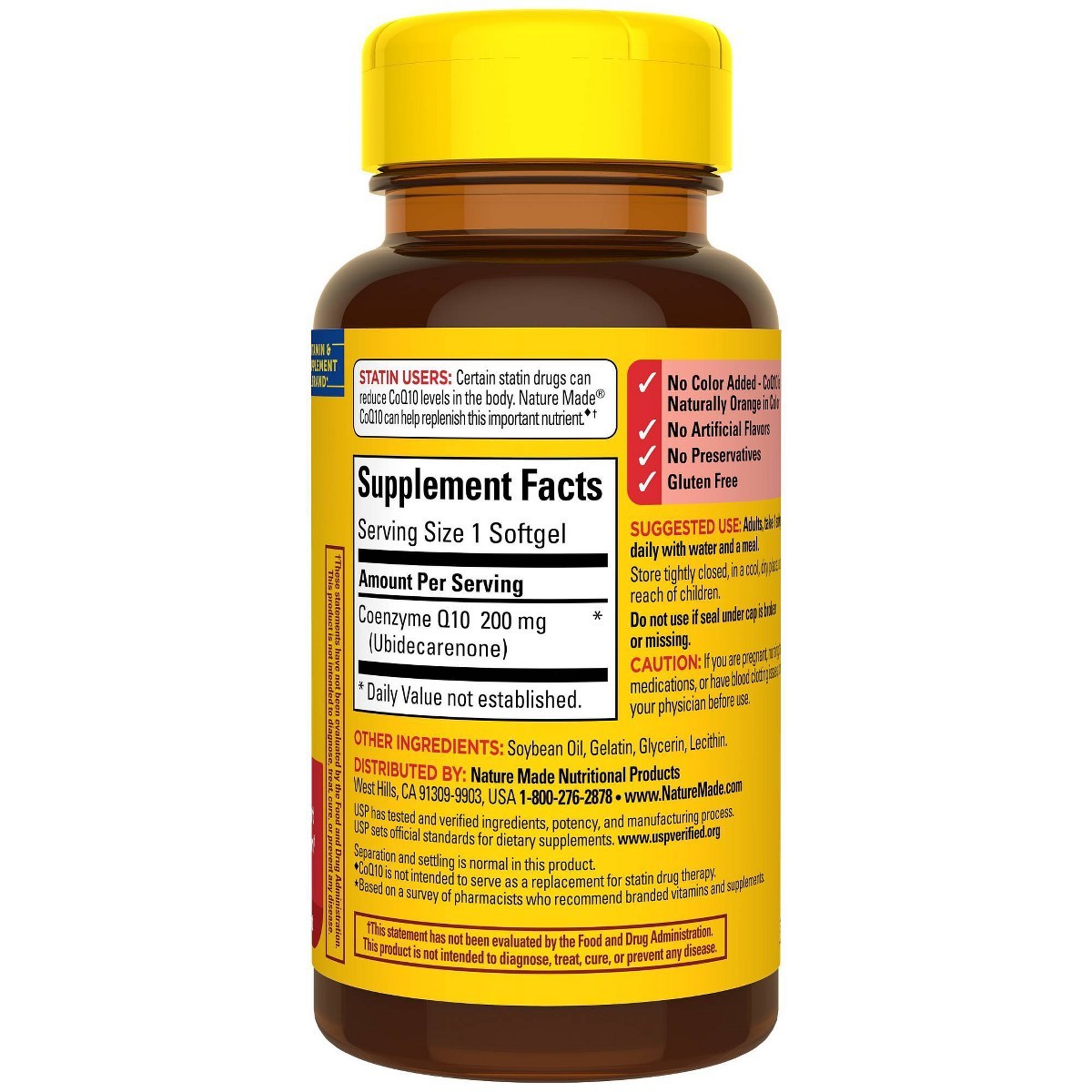 Nature Made CoQ10 200mg, CoQ10 200mg Softgels for Heart Health Support, 30ct