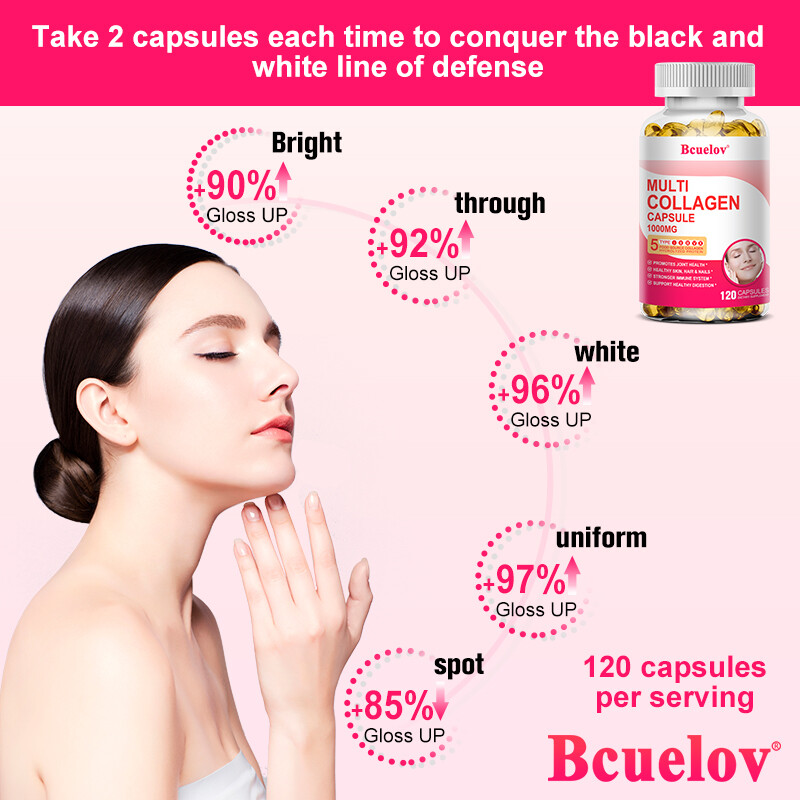 Multi Collagen Capsules 1000mg – 30/60/120Capsules – Hair, Skin, Nails, Bones