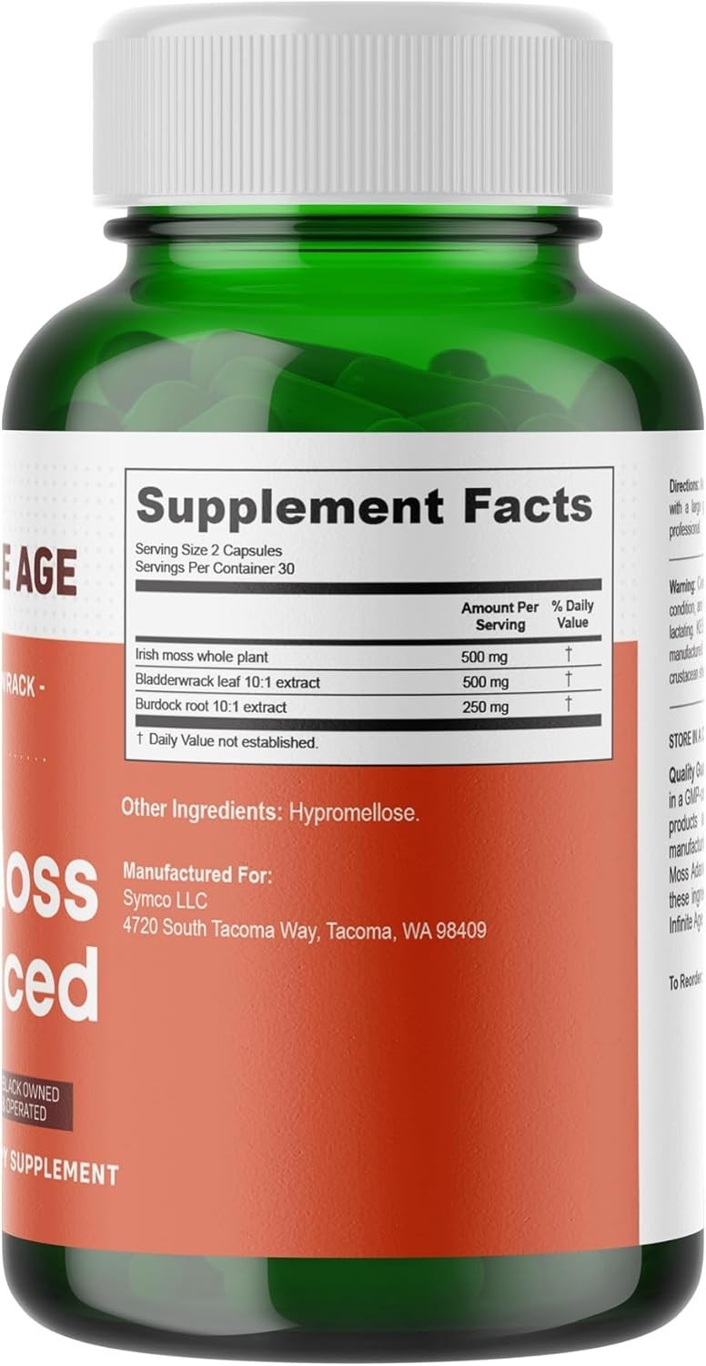 1250mg Sea Moss Advanced Superfood Capsules, 60 Count – High-Potency, , Made …