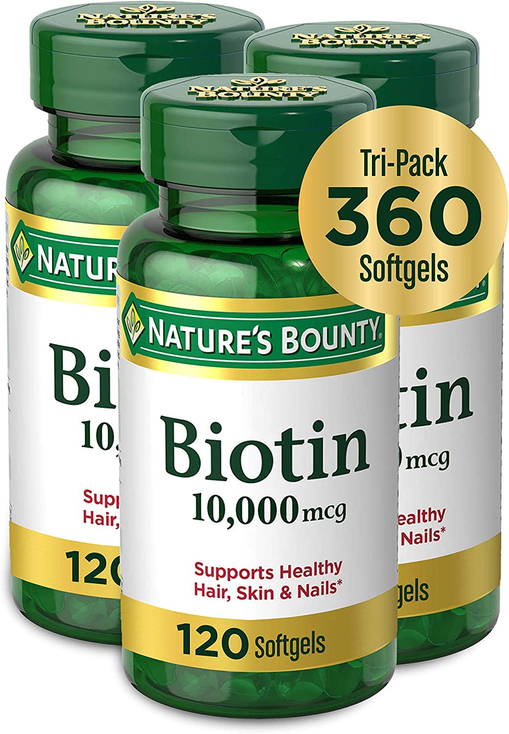 Biotin 10,000 Mcg, 250 Rapid Release Softgels