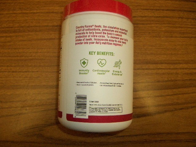 Country Farms Bountiful Beets Whole Beet Extract 10.6 oz Exp 11/2028